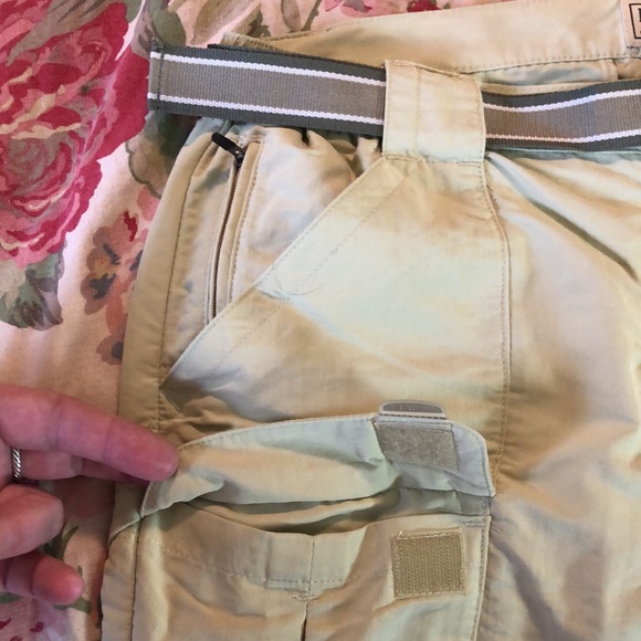 Vintage LL BEAN Size Large Convertible ZipOff Cargo Webbed Logo Belt Supplex NEW - Picture 14 of 16
